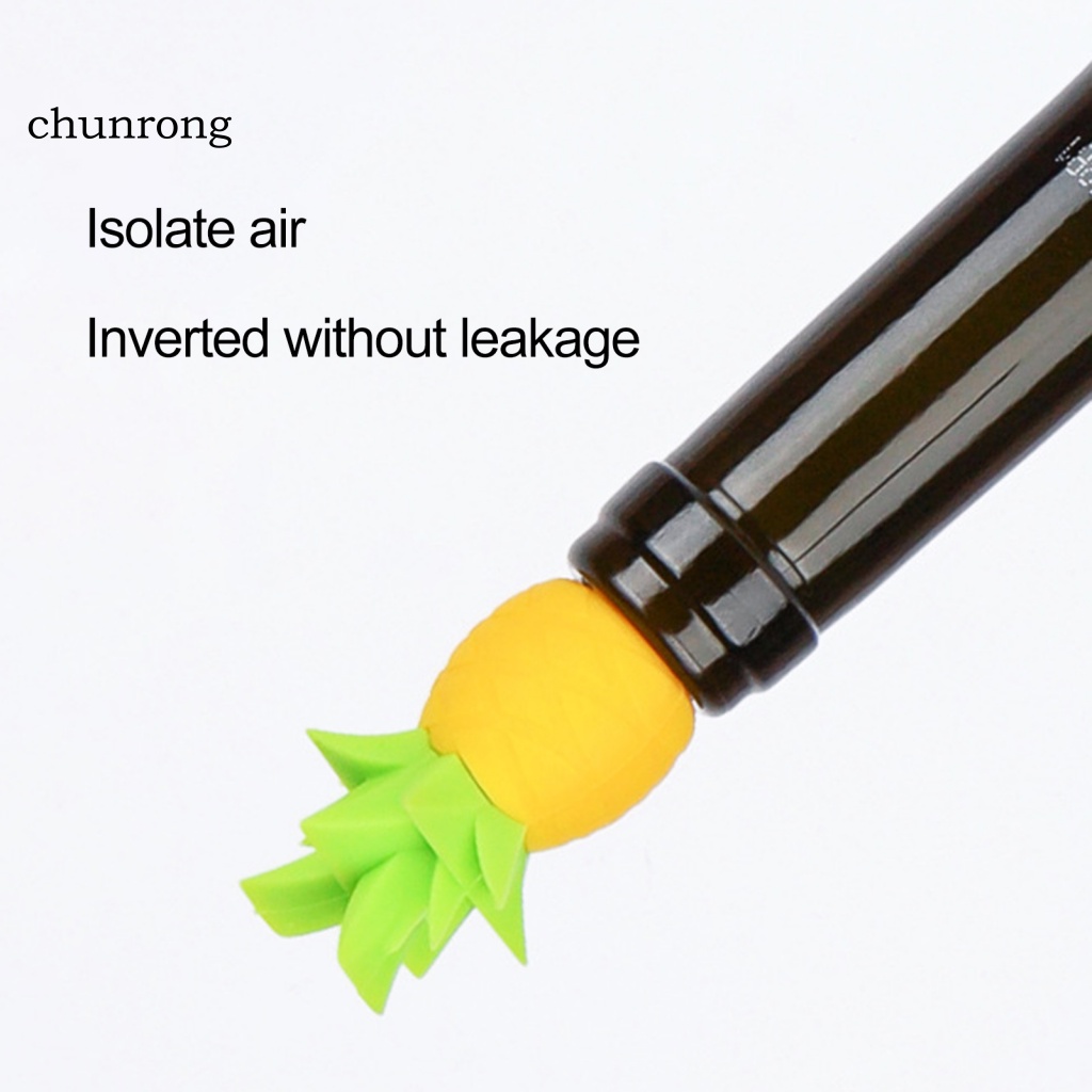 chunrong-จุกปิดขวดไวน์-ซิลิโคน-รูปสับปะรดน่ารัก-กันรั่ว-หลากสี-ใช้ง่าย-สําหรับคนรักไวน์