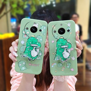 cute Simplicity Phone Case For OPPO Realme11 Rotatable stand Liquid silicone shell phone case ins Skin feel silicone