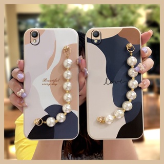 Solid color Anti-fall Phone Case For OPPO A37/Neo 9 protective case Cartoon Bear bracelet Nordic style Pearl bracelet