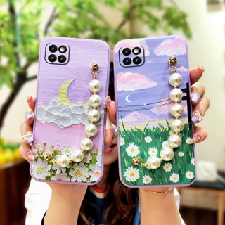 soft shell Skin feel silicone Phone Case For Samsung Galaxy A22 5G/SM-A226B/A22S Lens package Simplicity Pearl bracelet
