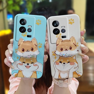 Liquid silicone shell Rotatable stand Phone Case For VIVO IQOO11 cute protective case phone case Skin feel silicone