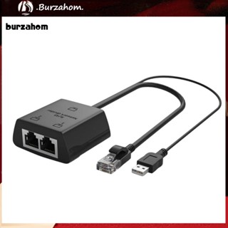 Bur_ ตัวแยกสายเคเบิลอีเธอร์เน็ต 1 เป็น 2 ทนทาน เสียบ Usb พร้อม Cat5 5e 6 7 8