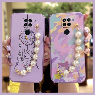Nordic style Lens bump protection Phone Case For Redmi Note9/Redmi 10X 4G Back Cover Anti-fall Pearl bracelet Lens package