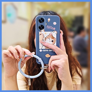 Skin-friendly feel Cartoon Phone Case For OPPO Realme C55/Narzo N55 Camera all inclusive protective case ring wristband