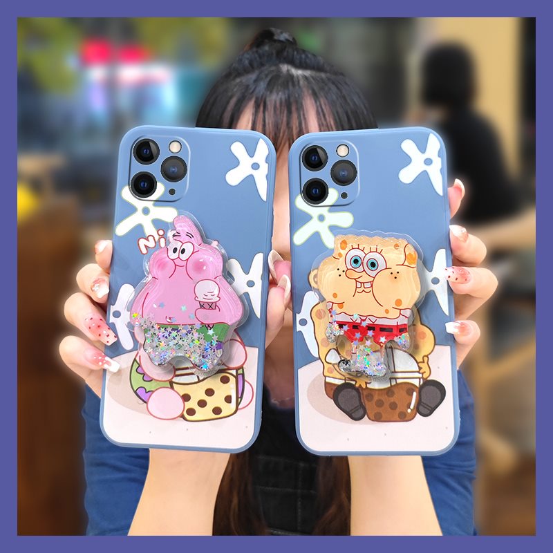 anti-fall-rotatable-stand-phone-case-for-iphone-11-pro-max-glitter-cute-cartoon-protective-case-the-new-liquid-silicone-shell