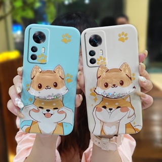 Glitter Cartoon Phone Case For Redmi K50 Ultra/Xiaomi 12T cute phone case ins Rotatable stand Liquid silicone shell The New