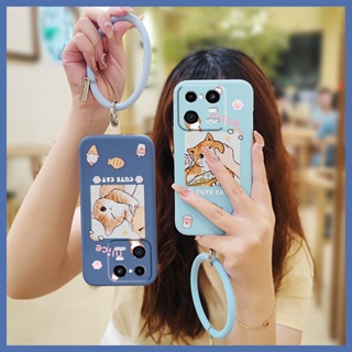 Solid color ring Phone Case For Xiaomi 13 Pro Simplicity Liquid silicone shell soft shell Anti-fall phone case Cartoon