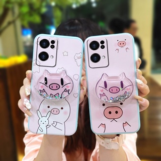 phone case Anti-fall Phone Case For OPPO Reno7 Pro 5G The New Cartoon cute Skin-friendly feel Rotatable stand