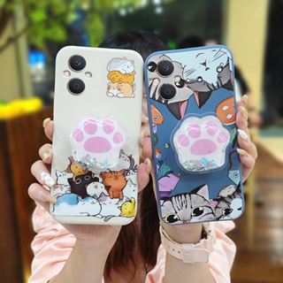 protective case ins Phone Case For OPPO A96 5G/Reno7Z 5G/Reno7 Lite/F21 Pro 5G Skin-friendly feel Rotatable stand Cartoon