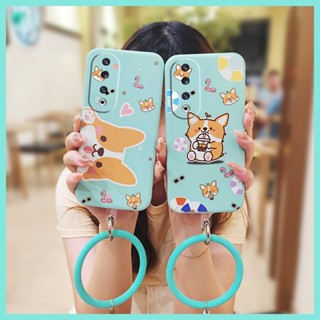 Liquid silicone shell bracelet   Phone Case For Huawei Honor90 Pro Skin-friendly feel Cartoon Simplicity Solid color cute