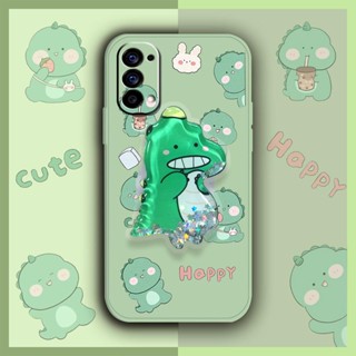 Simplicity phone case Phone Case For OPPO Reno4 4G ins Anti-fall Glitter Rotatable stand Skin feel silicone quicksand Cartoon