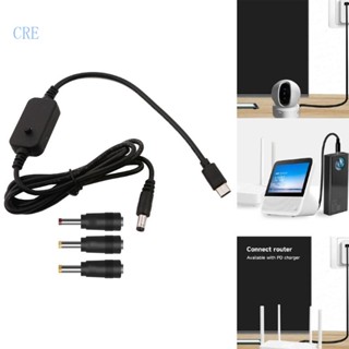 Cre สายเคเบิลพาวเวอร์ แปลง Type C USB C เป็น 2 5x0 7 มม. 3 5x1 35 มม. 4 0x1 7 มม. 5 5x2 1 มม. 5V 9V 12V 15V 20V สําหรับเราเตอร์ L