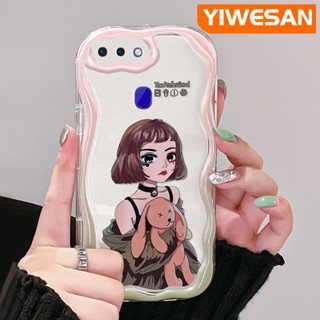 เคสโทรศัพท์มือถือแบบนิ่ม ใส กันกระแทก ลายคลื่น สีมาการอง สีสันสดใส สําหรับ OPPO R17 R15 Pro