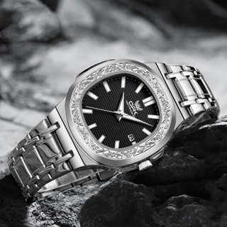 นาฬิกาข้อมือควอตซ์ เรืองแสง กันน้ํา พร้อมปฏิทิน แฟชั่นนักธุรกิจ สําหรับผู้ชาย