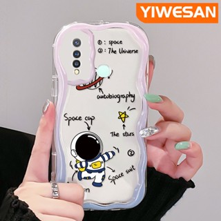 เคสโทรศัพท์มือถือแบบนิ่ม ใส กันกระแทก ลายอวกาศ สีมาการอง หลากสี สําหรับ VIVO Y19 Y5s