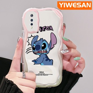 สําหรับ VIVO S1 Pro เคสการ์ตูนน่ารัก Stitch ขอบคลื่น เคสโทรศัพท์ใส ใหม่ เนื้อครีม ซิลิโคน เคสกันกระแทก