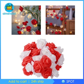 [Almencla1] ช่อดอกกุหลาบประดิษฐ์ โฟม มีไฟ LED สําหรับตกแต่งปาร์ตี้