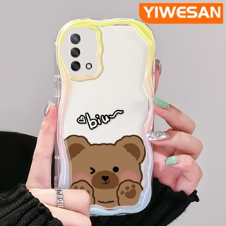 เคสโทรศัพท์มือถือ ซิลิโคนนุ่ม ใส กันกระแทก ลายการ์ตูนหมีน่ารัก สําหรับ OPPO A74 4G A95 4G F19 F19S Reno 6 Lite