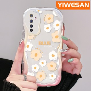 สําหรับ Realme 6 Pro 6s Narzo เคส การ์ตูน ดอกไม้เล็ก ๆ น่ารัก ขอบคลื่น เคสโทรศัพท์ใส เนื้อครีม นุ่ม ซิลิโคน เคส