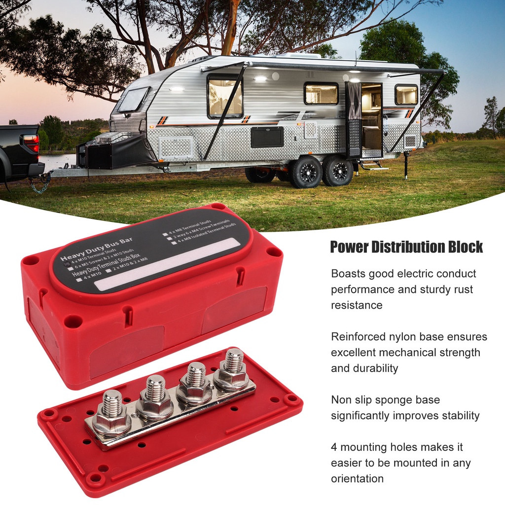 JOY Motor สตั๊ดกระจายพลังงานบล็อก 48V 300A สากลพอดีสำหรับรถ RV รถบรรทุก