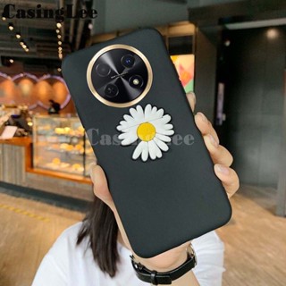 เคสโทรศัพท์ Huawei Nova Y91 Y71 Y70 Y90 เคสนิ่ม ของแท้ + ดอกเดซี่ ขาตั้ง สําหรับ Huawei Nova Y71 Y91 Y70 Y90 เคสฝาหลัง