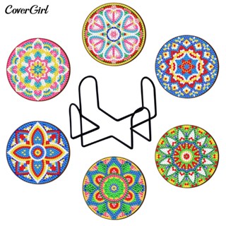 Covergirl ที่รองแก้ว ประดับเพชรเทียม ไม้ พร้อมที่จับ สําหรับเด็ก และผู้ใหญ่ Diy