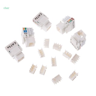 Char ซ็อกเก็ตเชื่อมต่ออีเธอร์เน็ต ตัวเมีย RJ45 CAT6 CAT5e PCB Mount RJ45 พอร์ตเดียว 5 ชิ้น