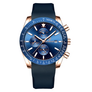 นาฬิกาข้อมือควอตซ์ สายซิลิโคน กันน้ํา สไตล์นักธุรกิจ แฟชั่นสําหรับผู้ชาย