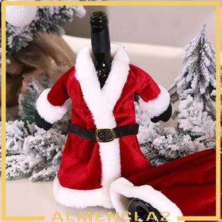 [Almencla2] กระเป๋าใส่ขวดน้ํา ลายคริสต์มาส สําหรับตกแต่งปาร์ตี้ปีใหม่