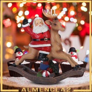 [Almencla2] ฟิกเกอร์เรซิ่น รูปซานตาคลอส กวางเรนเดียร์ สําหรับตกแต่งบ้าน
