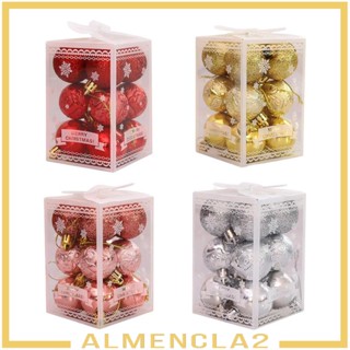 [Almencla2] จี้แขวนต้นคริสต์มาส กันแตก ขนาด 4 ซม. 12 ชิ้น