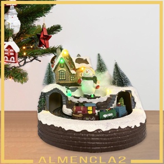 [Almencla2] รูปปั้นบ้านหิมะคริสต์มาส สําหรับตกแต่งบ้าน ห้องนั่งเล่น วันหยุด