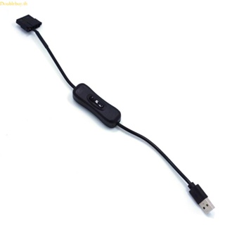 (ลดราคาสูง) Doublebuy สายเคเบิลอะแดปเตอร์เชื่อมต่อพัดลม USB 3Pin 4Pin เป็น 3 Pin 4 Pin 30 ซม. สําหรับเคสพัดลม