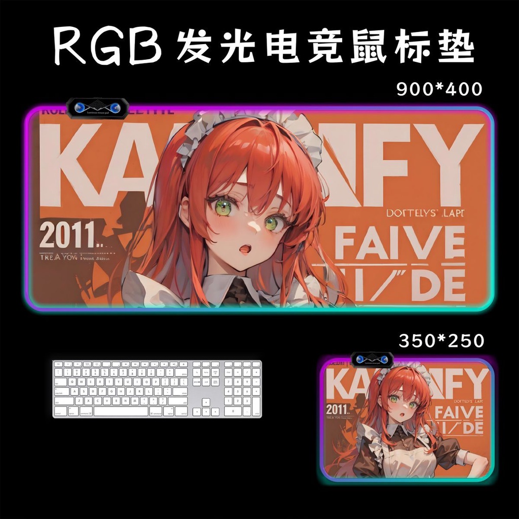 แผ่นรองเม้าส์มีไฟ-rgb-แผ่นรองเม้าท์-led-light-gaming-mouse-pad-ปรับไฟrgbได้-แผ่นรองเมาส์อนิเมะ