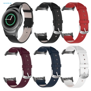 Weiaidu สายนาฬิกาข้อมือหนัง ติดตั้งง่าย ปรับได้ สําหรับ Samsung Gear S2 s3
