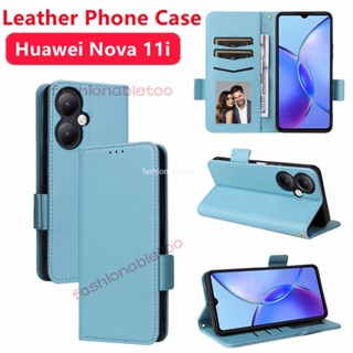 เคสโทรศัพท์หนัง ฝาพับแม่เหล็ก กันกระแทก พร้อมช่องใส่บัตร สําหรับ Huawei Nova 11 pro Ultra 11 i 11pro 11Ultra 11i Nova11i Nova11pro 2023