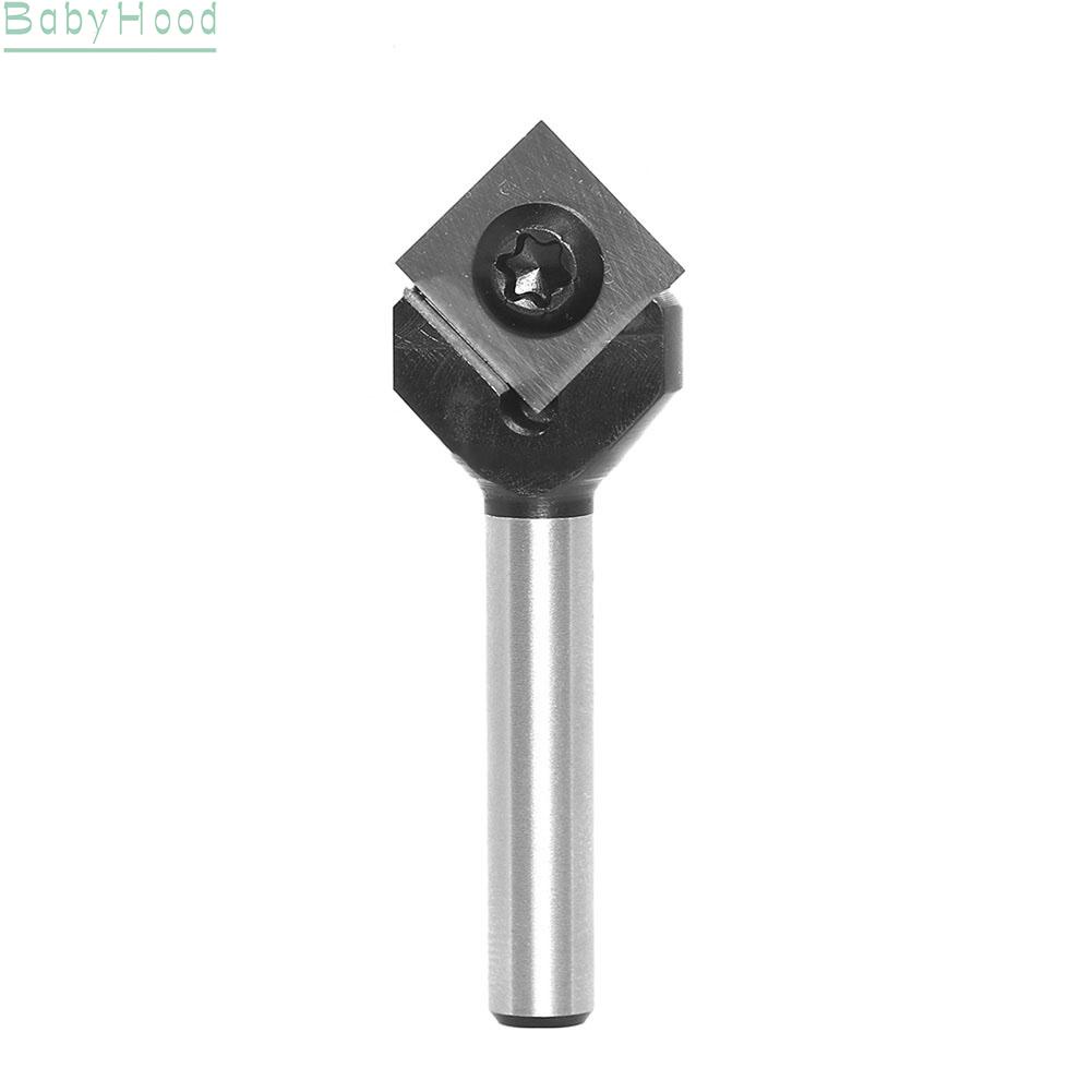 big-discounts-single-flute-v-groove-carbide-router-bit-replaceable-cutter-1-4-shank-1pc-bbhood