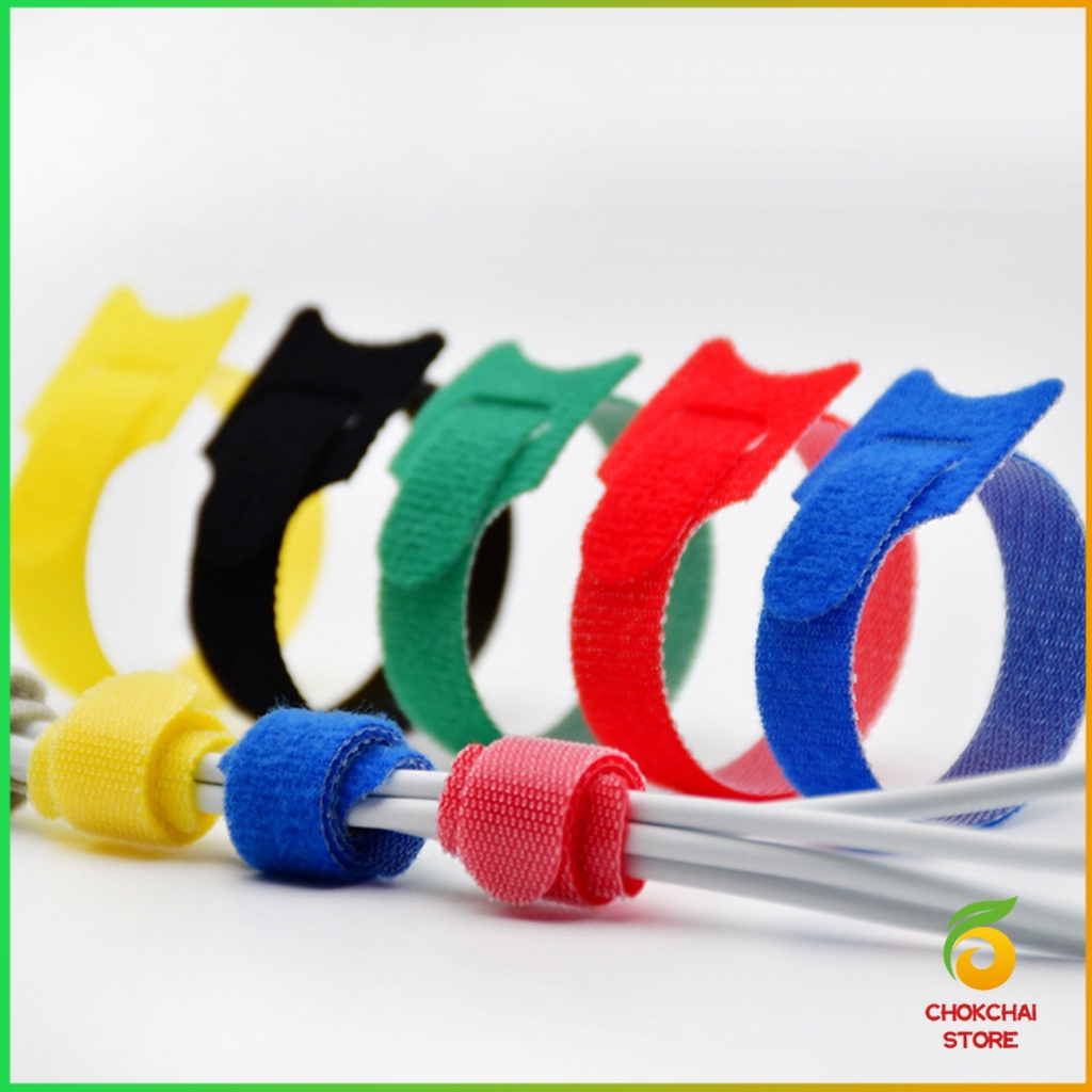 ck-เทปตีนตุ๊กแก-ที่รัดสายชาร์จ-สายหูฟัง-สายรัดสายไฟ-10pcs-magic-tape-tie-strap