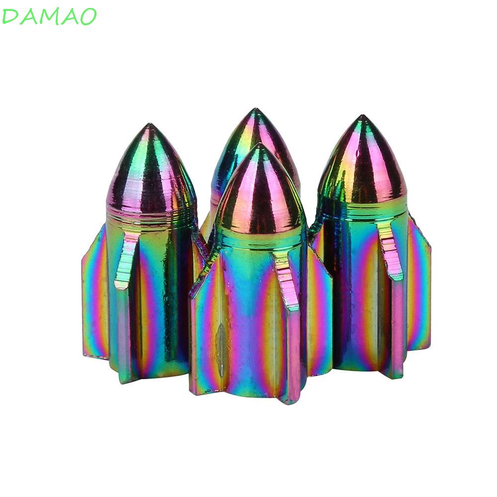 damao-ฝาครอบวาล์วยางรถยนต์-สีนีออน-4-ชิ้น