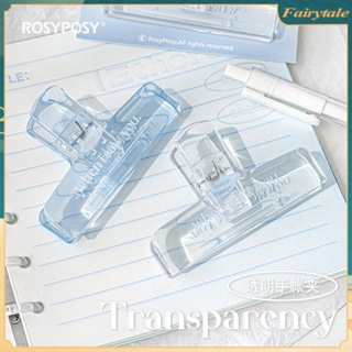 ❀ Transparet Clip Holder Ins Paper Clip Transparent Visiable Acrylic Clip Scrapbook Sticker Storage Clip Kawaii Stationery Student Supplies