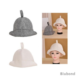 [Biubond] หมวกซาวน่า ผ้าสักหลาด ป้องกันศีรษะ อเนกประสงค์ 35x23 ซม. สําหรับอาบน้ํา หรือนึ่ง