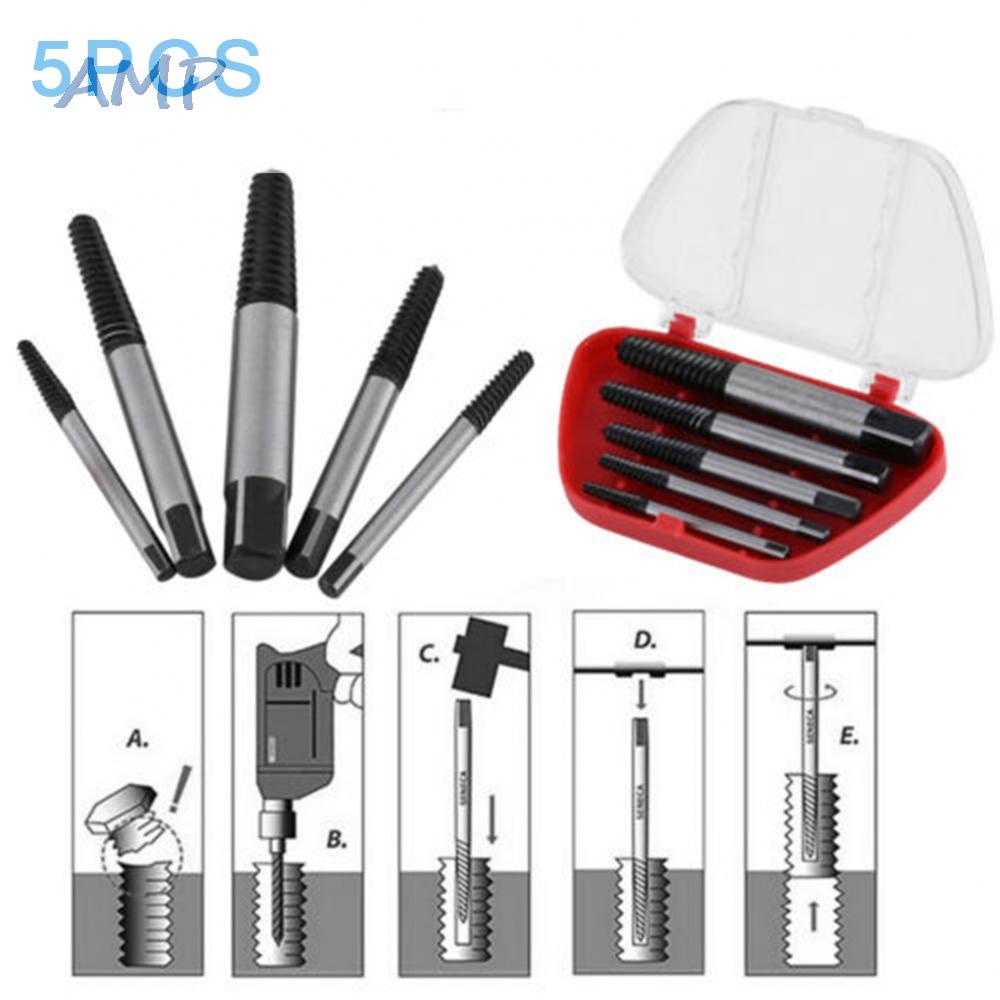 new-8-damaged-bolt-remover-5pcs-gcr15-tool-steel-broken-screw-drill-bits-with-box