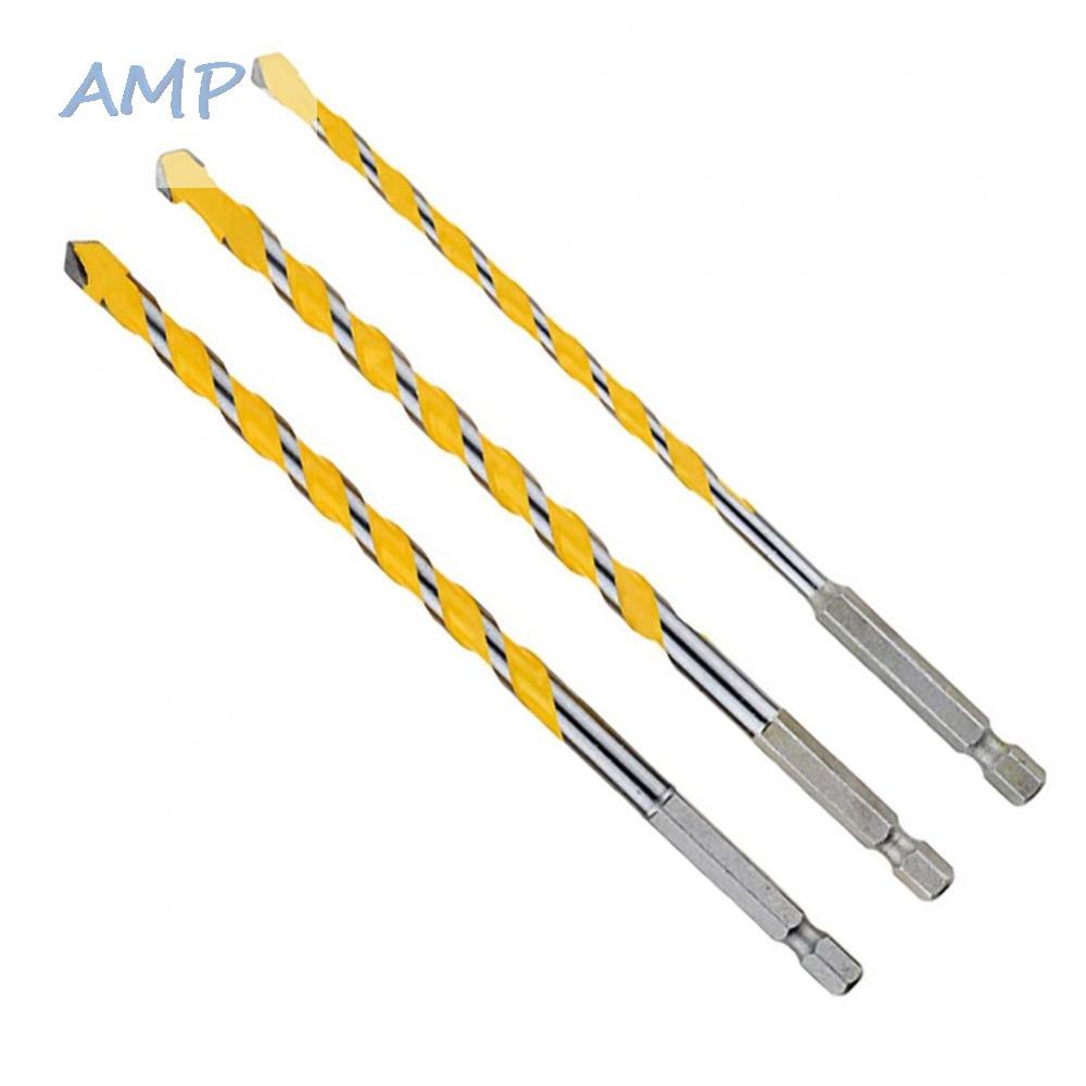 new-8-drill-bit-3pcs-for-concrete-brick-stone-silver-yellow-workshop-equipment