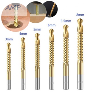 ⚡NEW 8⚡Drill Bit 135° Oblique Grooving Hole Cutting Punching Round Shank Titanium HSS