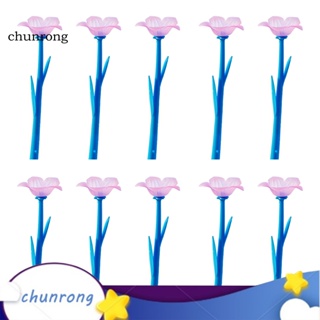 Chunrong ปากกาเจล รูปดอกทิวลิป อเนกประสงค์ 10 ชิ้น