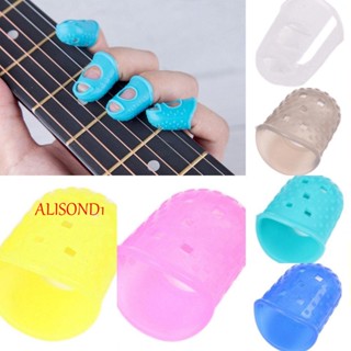 Alisond1 ถุงมือยางซิลิโคน กันลื่น ทนทาน สําหรับเล่นเปียโน กีตาร์ 4 ชิ้น ต่อชุด