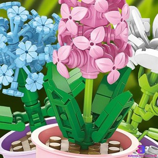 Brothers Building Blocks ประกอบของเล่นบล็อกตัวต่อที่เข้ากันได้ดอกไม้เด็กปริศนาของเล่น Bouquet Puzzle Rose AUBESSTECHSTORE