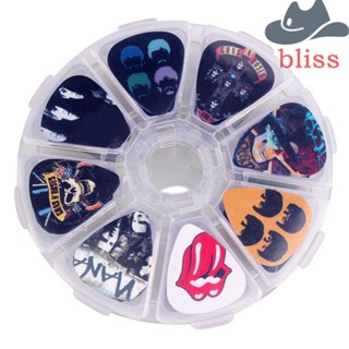 Bliss ปิ๊กกีตาร์ พร้อมเคสใส อุปกรณ์เสริม สําหรับกีตาร์