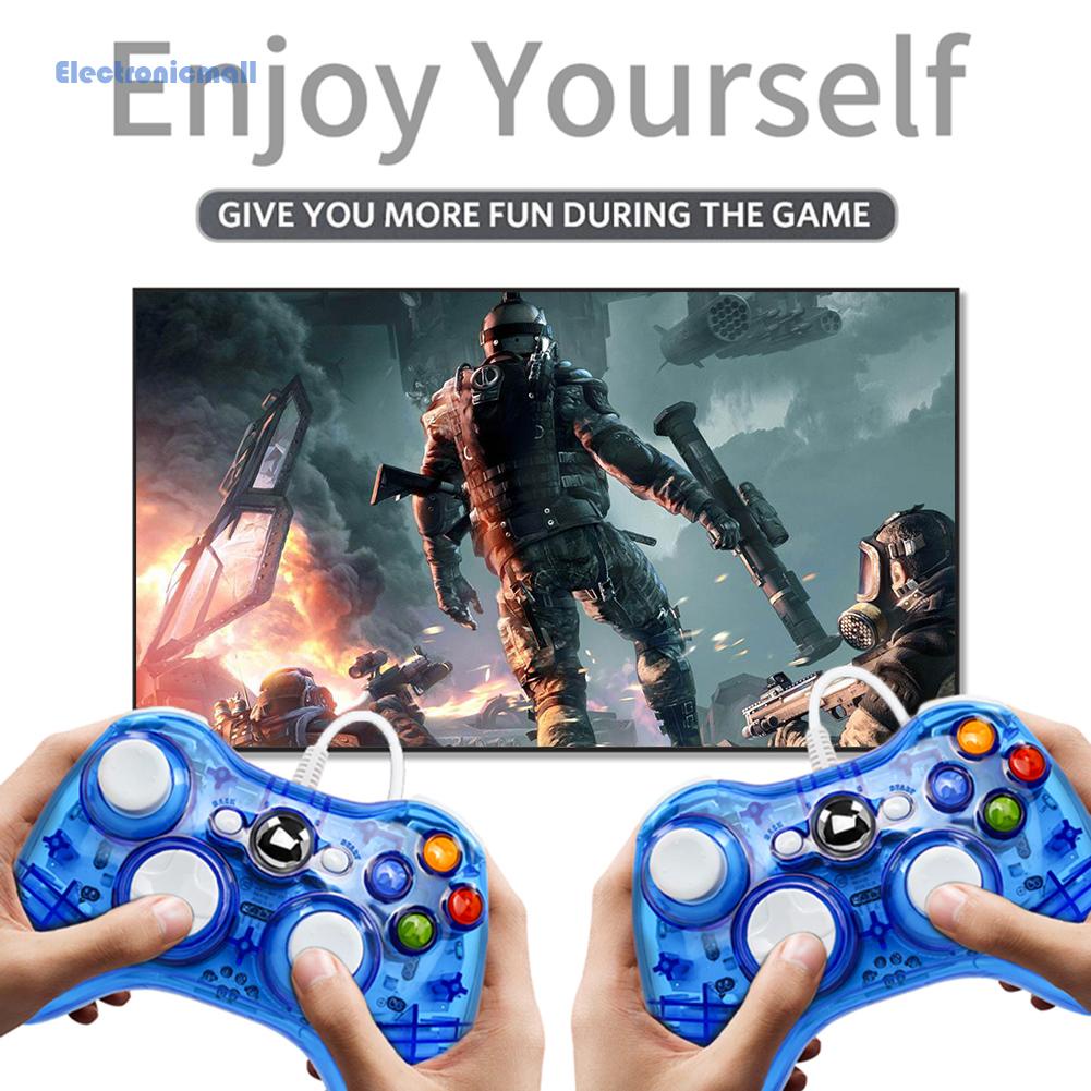 electronicmall01-th-จอยสติ๊กควบคุมเกม-แบบใช้สาย-usb-ความไวสูง-สําหรับ-microsoft-xbox-360