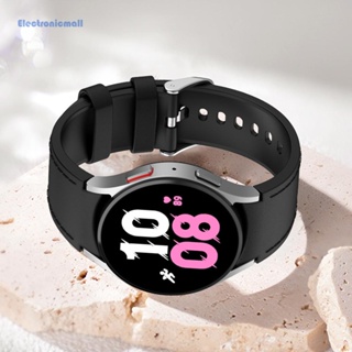 [ElectronicMall01.th] สายนาฬิกาข้อมือซิลิโคน กันเหงื่อ ใส่สบาย หนา สีเงิน สําหรับ Galaxy Watch 6